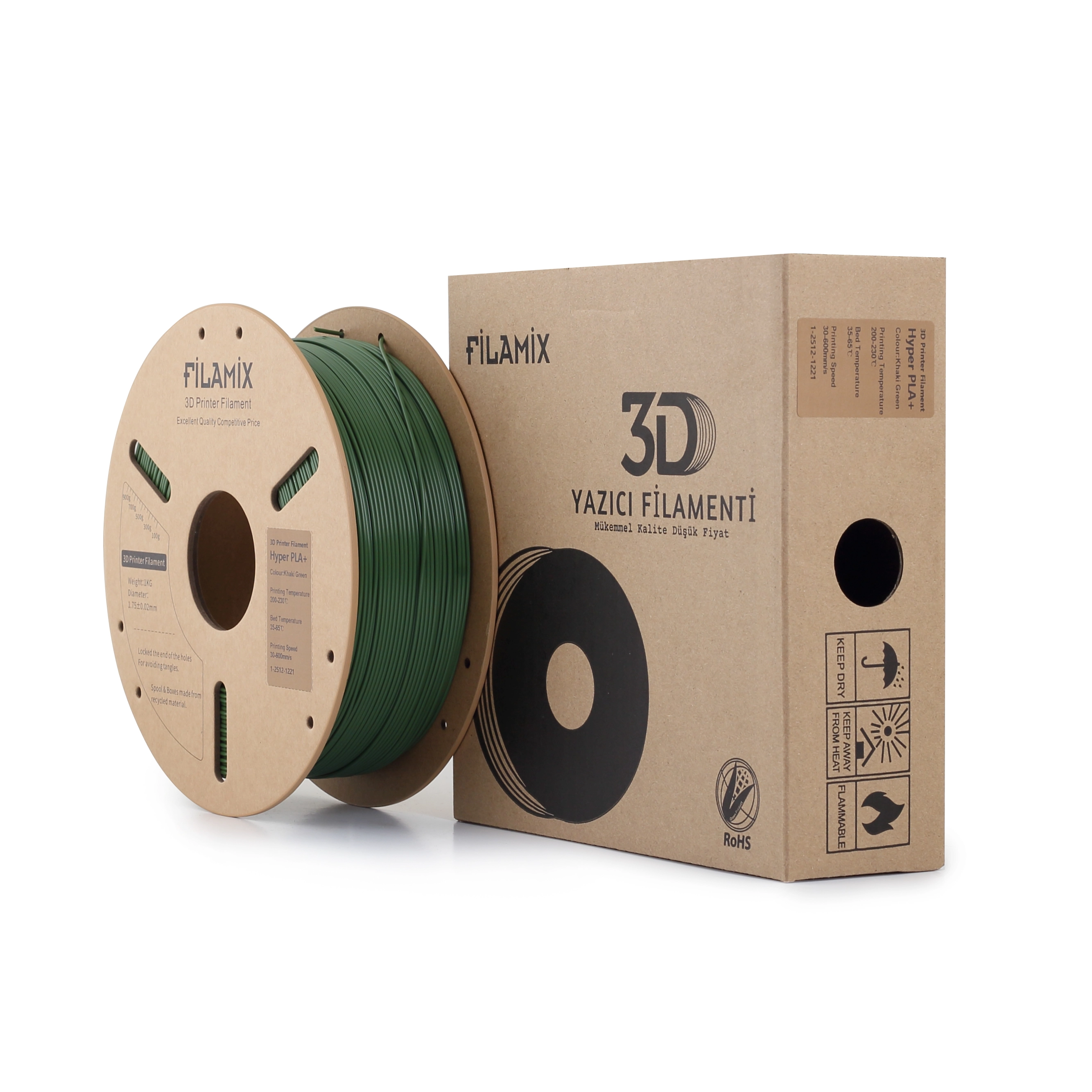 Filamix PLA+ Khaki Green Filament