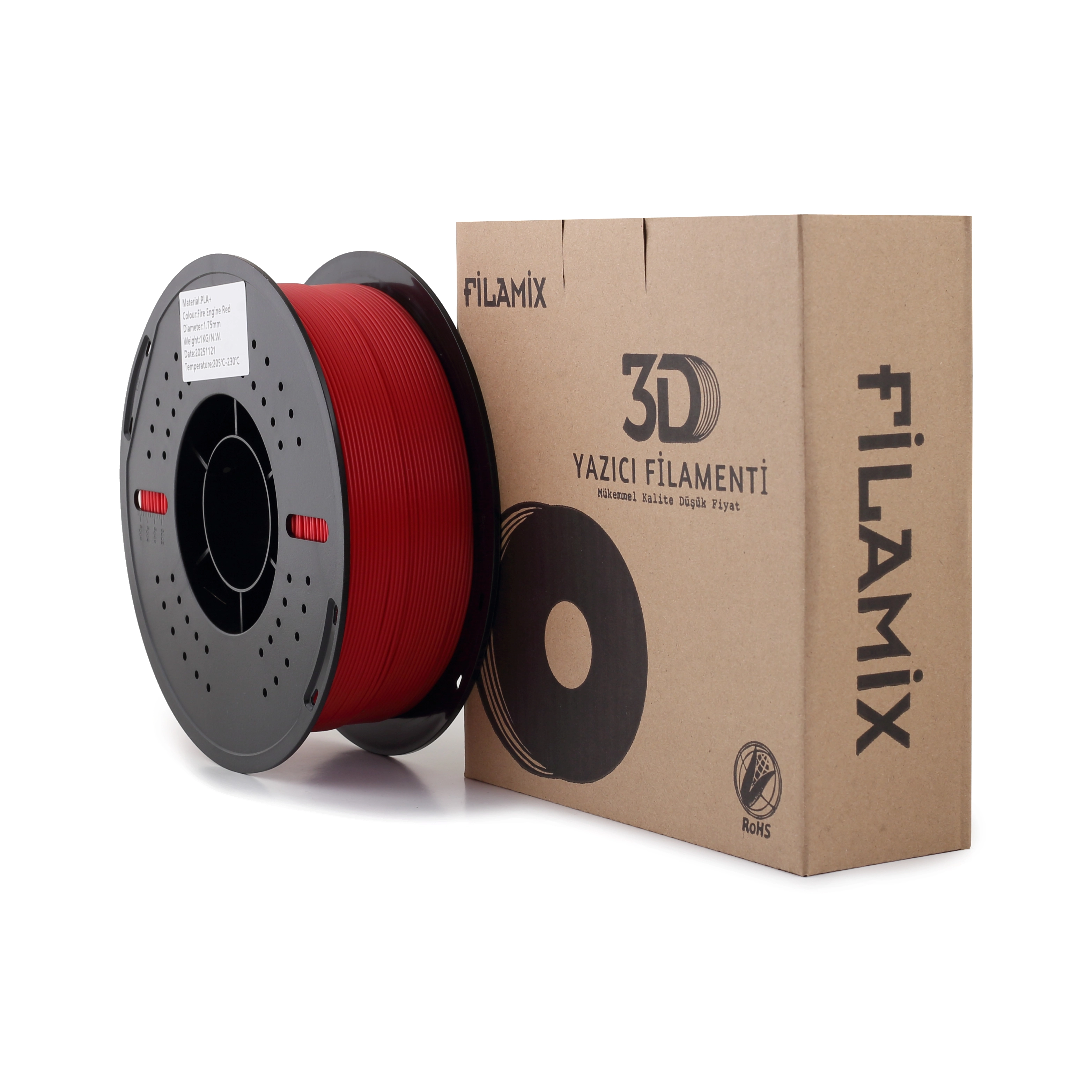 Filamix PLA+ Fire Engine Red Filament
