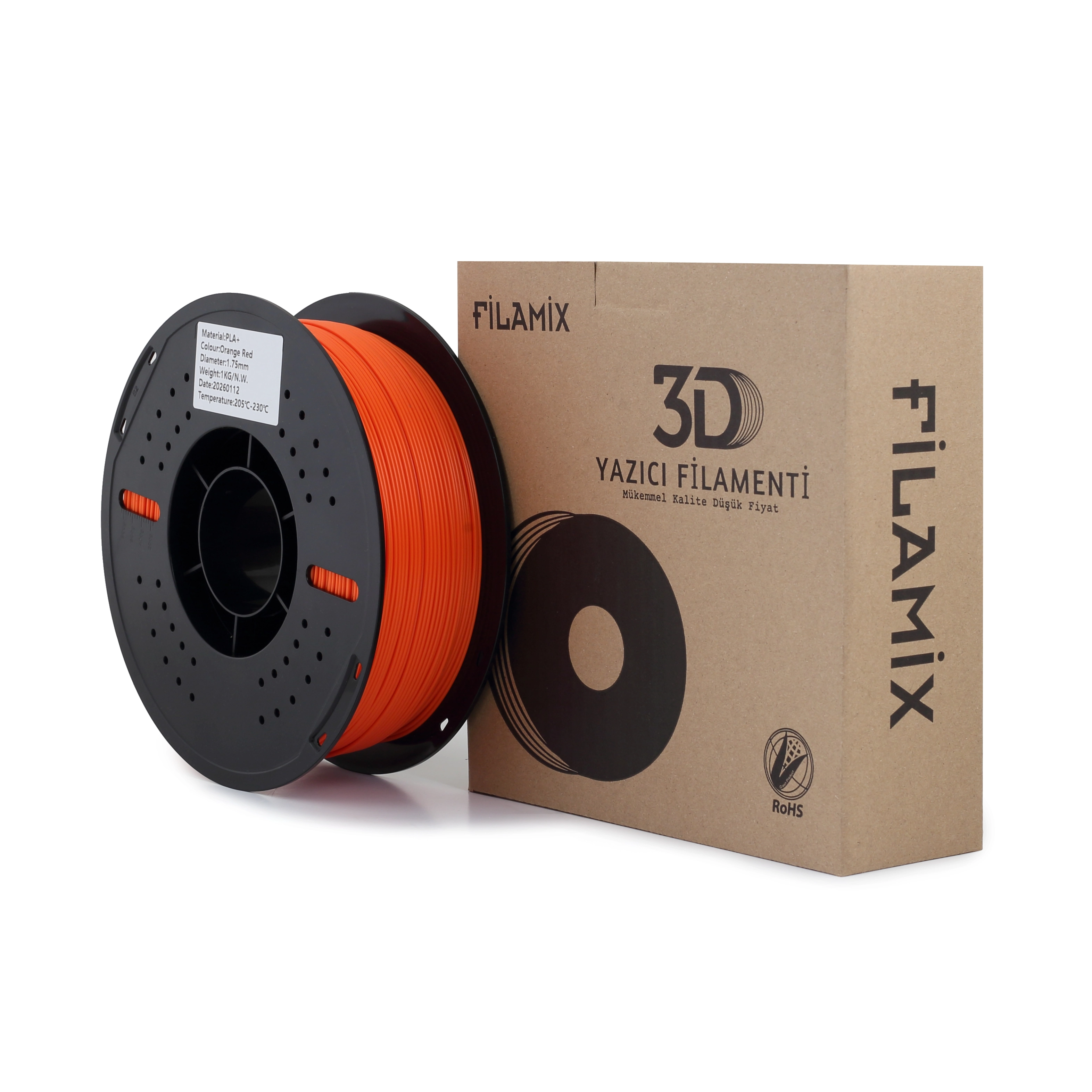 Filamix PLA+ Orange Red Filament