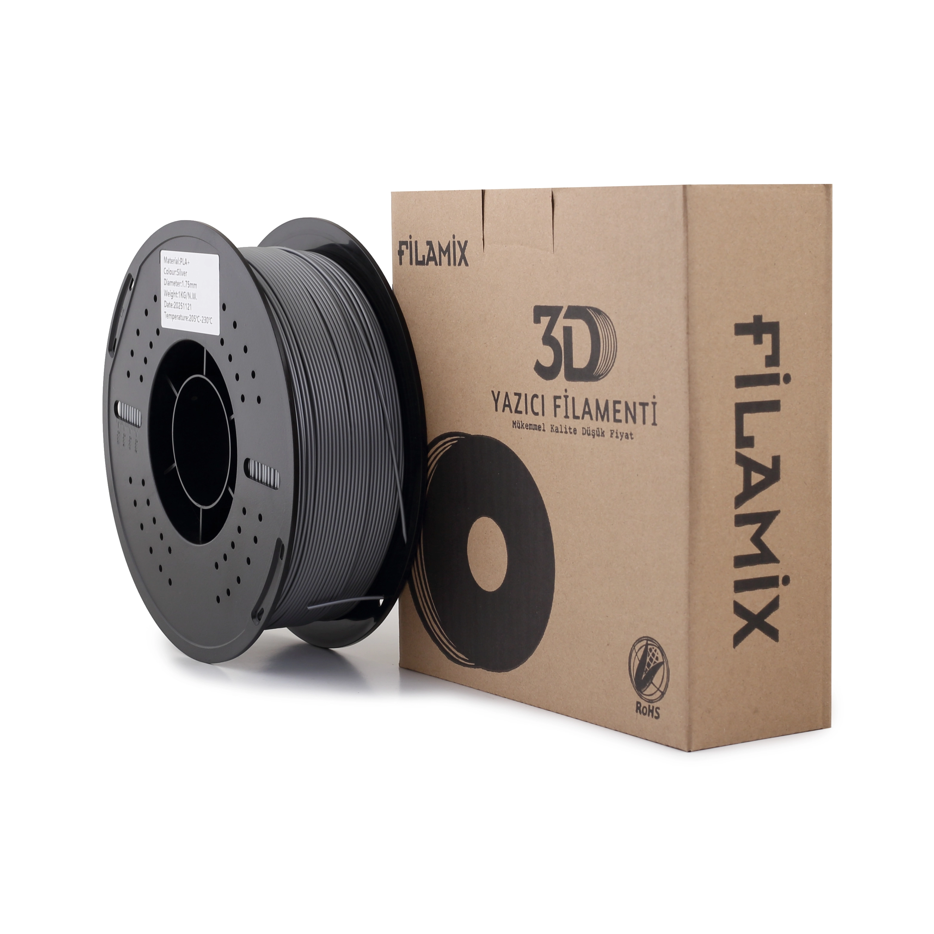 Filamix PLA+ Silver Filament