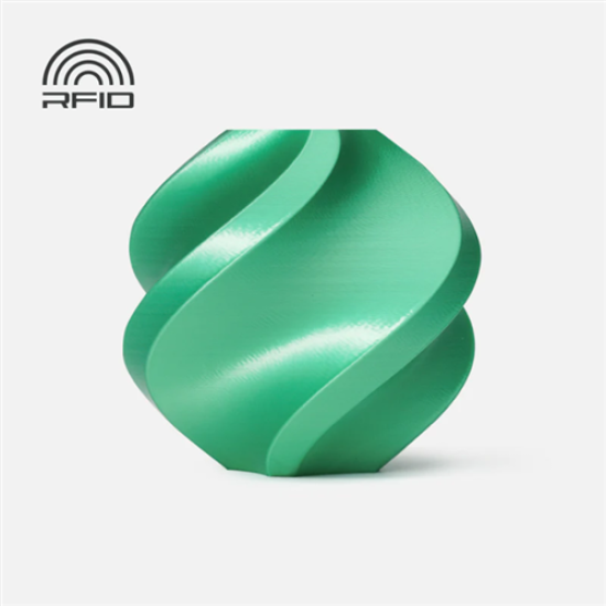 Bambu PLA Silk Green With Bambu Reusable Spool